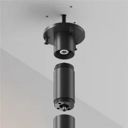 Основание для накладного монтажа системы Shelf с внутренней резьбой с вводом питания (Черный) CA023BI-P-B