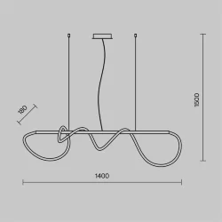 Подвесной светильник Tau 3000K 30Вт (Золото)