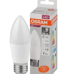 Лампа светодиодная LV 10SW/4000K (=75W) E27 | LED Value 2Y | Свеча | - OSRAM