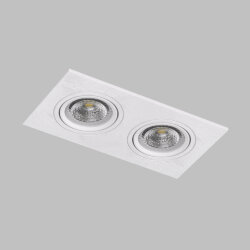 Встраиваемый светильник, IP 20, 10 Вт, GU5.3, LED, белый, пластик, Denkirs DK3022-WH