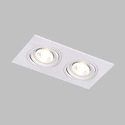 Встраиваемый светильник, IP 20, 10 Вт, GU5.3, LED, белый, пластик, Denkirs DK3022-WH