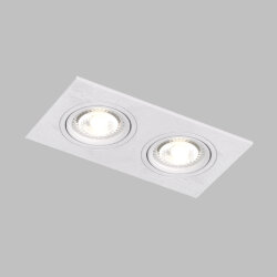 Встраиваемый светильник, IP 20, 10 Вт, GU5.3, LED, белый, пластик, Denkirs DK3022-WH