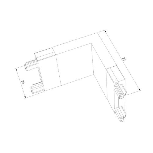 Коннектор угловой внутренний для накладного шинопровода Flat Magnetic 85002/00 - фото 6