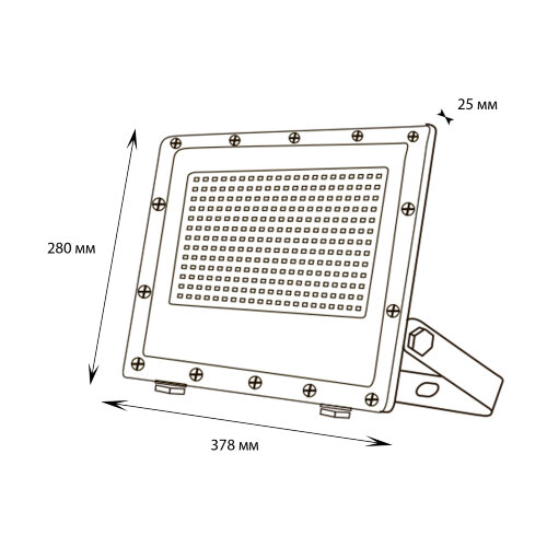 ULF-F50B-200W-6500K IP65 200-240V GREY Прожектор светодиодный, Дневной свет 6500K, Угол 60 градусов, Корпус серый, TM Uniel - фото 8