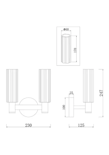 Настенный светильник (бра) Freya FR5167WL-02BS (Латунь) - фото 4