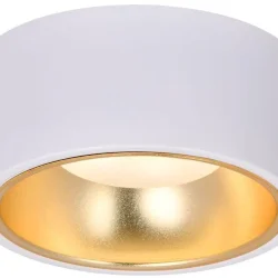 Светильник 4017 накладной потолочный под лампу GX53 бел./золото IEK LT-UPB0-4017-GX53-1-K55