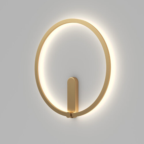 DK5035-SG Бра ROUND со светодиодом, IP20, 24W, 3000/4000/6500K, матовое золото, алюминий.