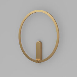 Бра ROUND со светодиодом, IP20, 24W, 3000/4000/6500K, матовое золото, алюминий, Denkirs DK5035-SG