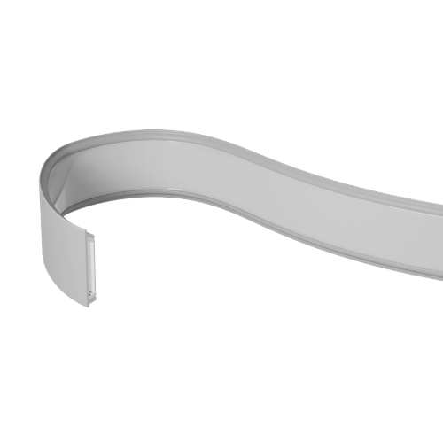 Профиль алюминиевый гибкий WOLTA WAP-S-15/4/2000-A накладной серый 15х4х2000мм - фото 1.