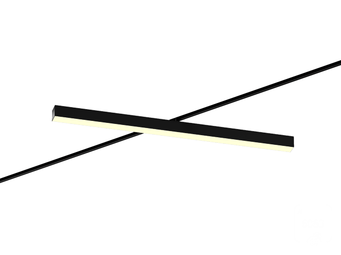 Трековый светильник 6063 5050 TR4 (RAL9005/1000mm/Prizma — 3K/38W) - фото 1