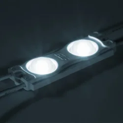 Модуль светодиодный ELF 2SMD диод 2835, с линзой, 160гр.,12В, IP 65, STD-2, холодный белый
