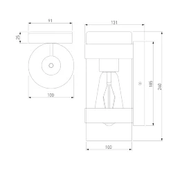 Уличный настенный светильник Falcon 35167/D темно-коричневый