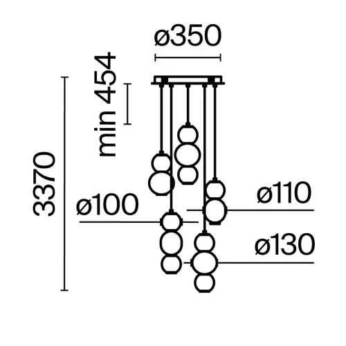 Подвесной светильник Drop 3000К 80Вт (Хром) - фото 6