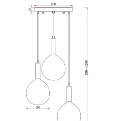 Подвесной светильник FR5269PL-03CH Колебание G9x3 (Бронза) FR5269PL-03CH
