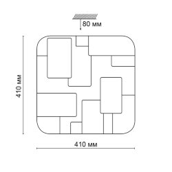 Настенно-потолочный светильник «Sonex» 2085/DL, серия: NORES (накладной) - Беспроводной пульт ДУ