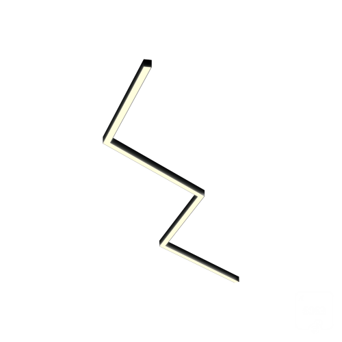 Светильник ЗигЗаг S50 (RAL9005/4x1219mm-135/LT70 — 3K/104W) - фото 1