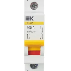 Выключатель нагрузки (мини-рубильник) 1п 100А ВН-32 KARAT IEK MNV10-1-100