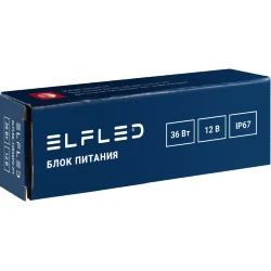 Блок питания ELFLED, 12В, 36Вт, пластик, IP67