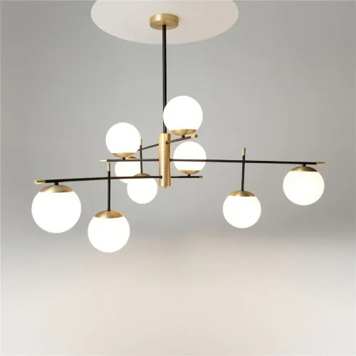 Подвесной светильник Nostalgia E14х9 (Черный и Золото) - фото 7