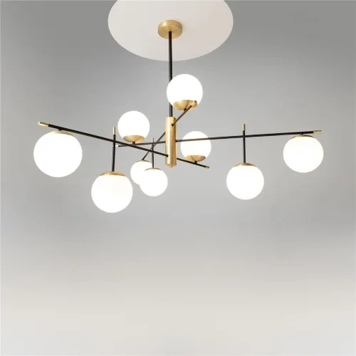 Подвесной светильник Nostalgia E14х9 (Черный и Золото) - фото 10