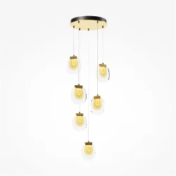 Подвесной светильник Biology 3000К 18Вт (Латунь)