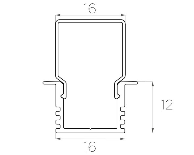 Профиль врезной алюминиевый LC-LPV-1222-2 Anod - фото 4