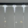 Гирлянда Занавес 2 x 3 м Тепло-Белый с Мерцанием Белого Диода 220В, 600 LED, Провод Прозрачный ПВХ, IP54. Фото 3.
