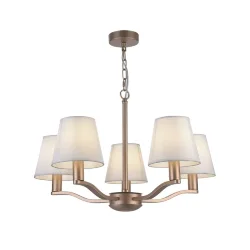 Серия Marika выполнена в современном стиле. Арматура золотого цвета сочетается с белыми абажурами из текстиля на ПВХ. Светильники подходят практически для всех современных интерьеров. (Золото)