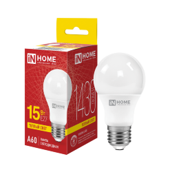 Лампа светодиодная LED-A60-VC 15Вт 230В Е27 3000К 1430Лм IN HOME