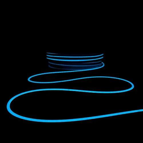 Односторонний Гибкий Неон 8х16мм Небесно-Голубой 12В, IP65. Фото 5.