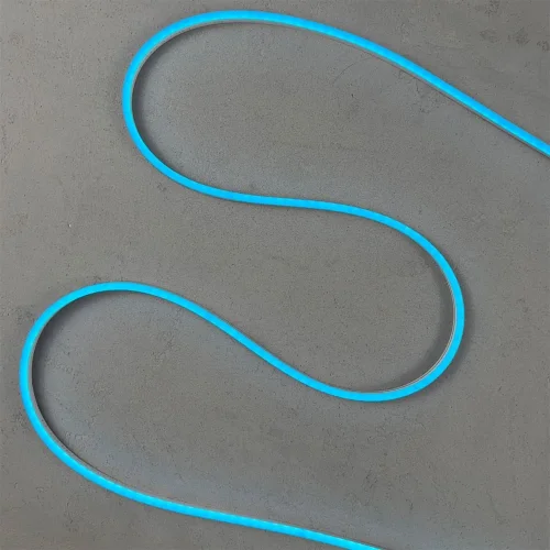Односторонний Гибкий Неон 8х16мм Небесно-Голубой 12В, IP65. Фото 6.