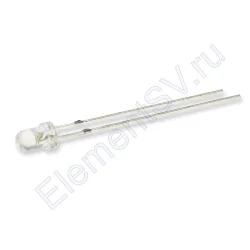 Светодиод ICL-3mm LE2 (warm white, 8000-10000 mcd, clear)
