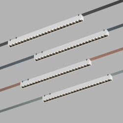 Cветильник для трека-ремня Belty, серия Grill, со светодиодом, L642*W40*H45мм, 48V DC, 24W, RA90, 24°, 4000K, IP20, белый с черным, алюминий, Denkirs DK5572-WB