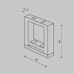 Крепеж для текстильной ленты, 1 шт. (Черный) TRA130BS-B-1