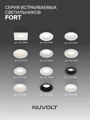 Встраиваемый светильник NUVOLT LDL-036W (Белый) - фото 22