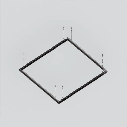 Шинопровод 2м Exility низкопрофильный подвесной круглый (Черный) - фото 3