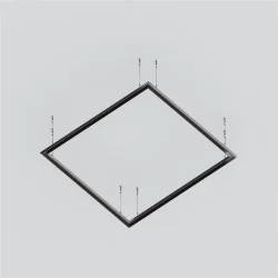 Шинопровод 2м Exility низкопрофильный подвесной круглый (Черный)