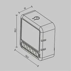 Wi-Fi выключатель двухканальный 300Вт (Белый) MS008