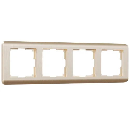 Рамка из поликарбоната на 4 поста Stream шампань W0042111 - фото