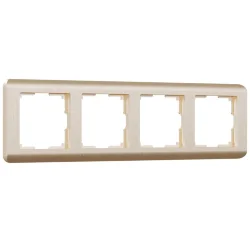 Рамка из поликарбоната на 4 поста Stream шампань W0042111