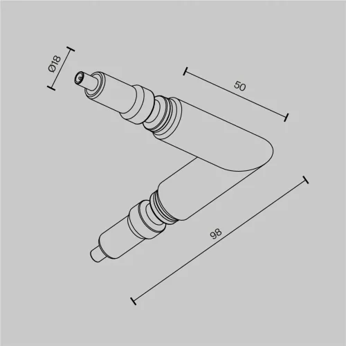 L-образный коннектор для системы Axity (Черный) CA006EC-B - фото 6