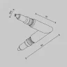L-образный коннектор для системы Axity (Черный) CA006EC-B - фото 6
