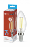 Лампа светодиодная LED-СВЕЧА-deco 7Вт 230В Е14 6500К 810Лм прозрачная IN HOME - Фото 2
