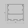 Алюминиевый профиль накладной-подвесной 50x50 (Черный, 3 м), ALM-5050T-B-3M 633009 (Черный) - фото 2