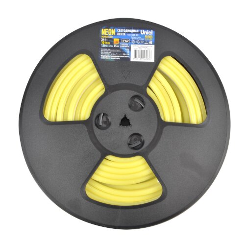 ULS-N11-2835-120LED-m-8mm-IP67-DC24V-10W-m-15M-YELLOW Светодиодная гибкая герметичная лента, NEON, Катушка 15м, в герметичной упаковке, Желтый свет - фото 2