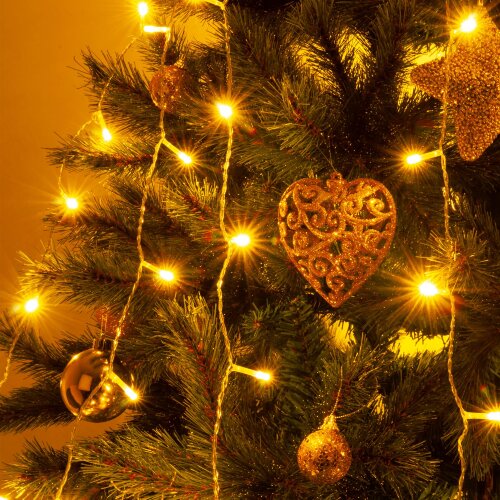 Светодиодная гирлянда занавес теплый белый 2*3м IP20 - Фото 2