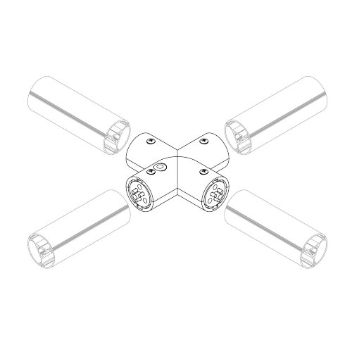Соединитель профиля ROUND-D36-360-X90 (Arlight, Металл) - фото 2