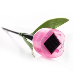 USL-C-451-PT305 PINK TULIP Садовый светильник на солнечной батарее Розовый тюльпан, Белый свет, 1xLR аккумулятор в-к, IP44.