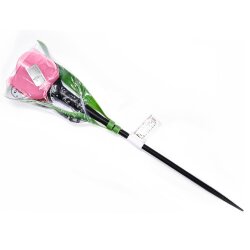 USL-C-451-PT305 PINK TULIP Садовый светильник на солнечной батарее Розовый тюльпан, Белый свет, 1xLR аккумулятор в-к, IP44.