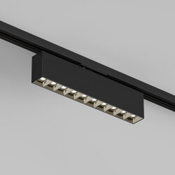 Поворотный однофазный трековый светильник EDDER со светодиодом L273mm 220V 20W 30° 3000K IP20 черный алюминий, Denkirs DK6434-BK